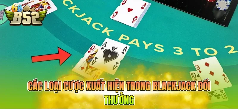 Các loại cược xuất hiện trong Blackjack đổi thưởng
