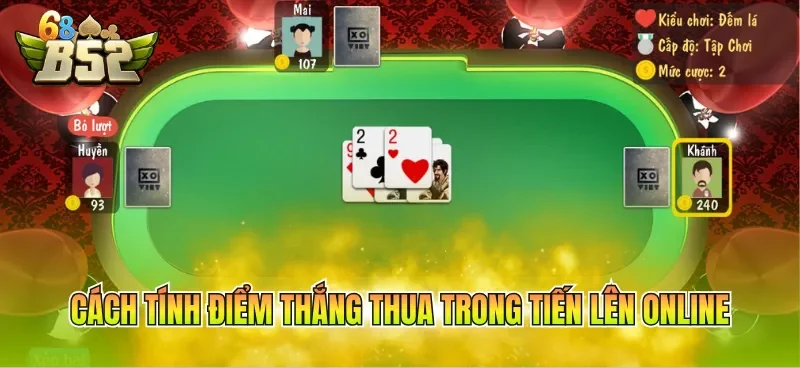 Cách tính điểm thắng thua trong tiến lên online