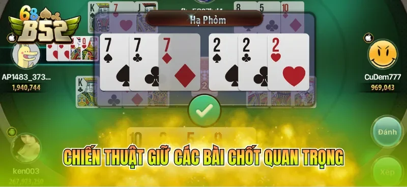 Chiến thuật giữ các bài chốt quan trọng