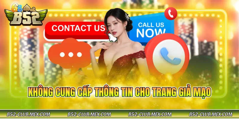 Không cung cấp thông tin cho trang giả mạo