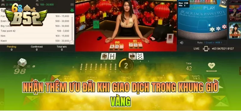 Nhận thêm ưu đãi khi giao dịch trong khung giờ vàng