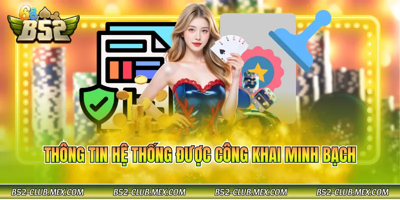 Thông tin hệ thống được công khai minh bạch